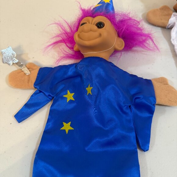 Vintage Russ Berrie Troll Puppet dolls Rare Doctor, Chef, Wizard and Police - Picture 6 of 9